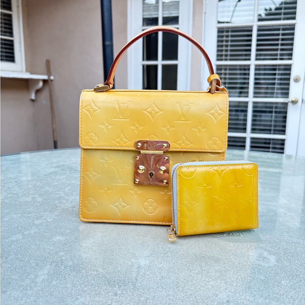 Louis Vuitton Spring Street Yellow Monogram Handbag and Wallet Set - Picture 2 of 9